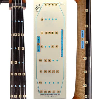 Guia de dedo fantástico para violoncelos - Acessórios musicais para instrumentos de cordas, adesivos de escala e escala para aprender todas as notas, aprender a tocar violoncelo, tamanho 4/4