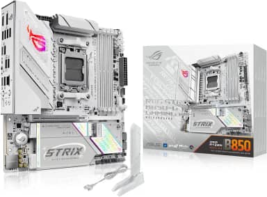 ASUS Placa-mãe ROG Strix B850-G Gaming WiFi AMD AM5 B850 mATX, Advanced AI PC Ready, 14+2+1 estágios de energia, slots DDR5, 4X slots M.2, PCIe® 5.0 Ready, WiFi 7, LAN 2.5G, USB 20Gbps Type-C®, AI