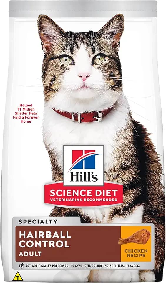 Ração Hill's Science Diet Controle Bolas de Pelo para Gatos Adultos Sabor Frango - 1.58kg
