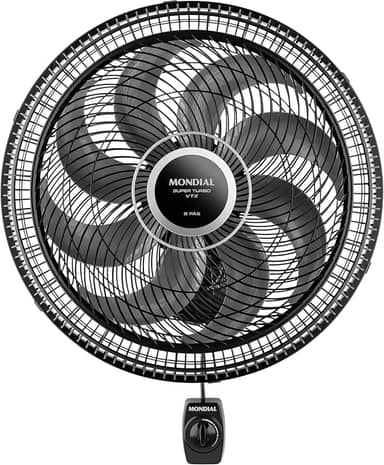 MONDIAL Ventilador de Parede 40cm Super Turbo 8 Pás, Preto/Prata, 140W, 220V - VTX-40P-8P