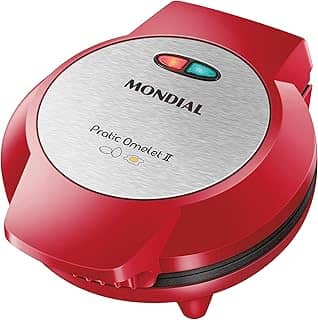 Omeleteira Pratic Omelet II, Mondial, Vermelho/Inox, 800W, 110V - OM-04-RI