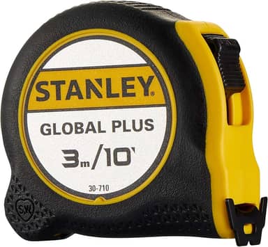 STANLEY Trena Manual Global Plus 3 Metros, com Trava Deslizante, 30710
