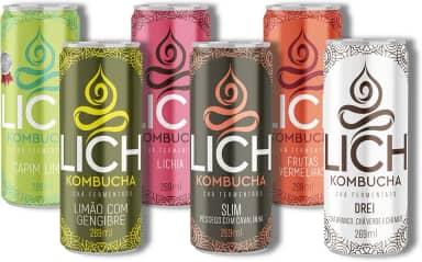 Lich Kombucha, Lich Kombucha Degustação - Pack Com 6 Unidades 269ml
