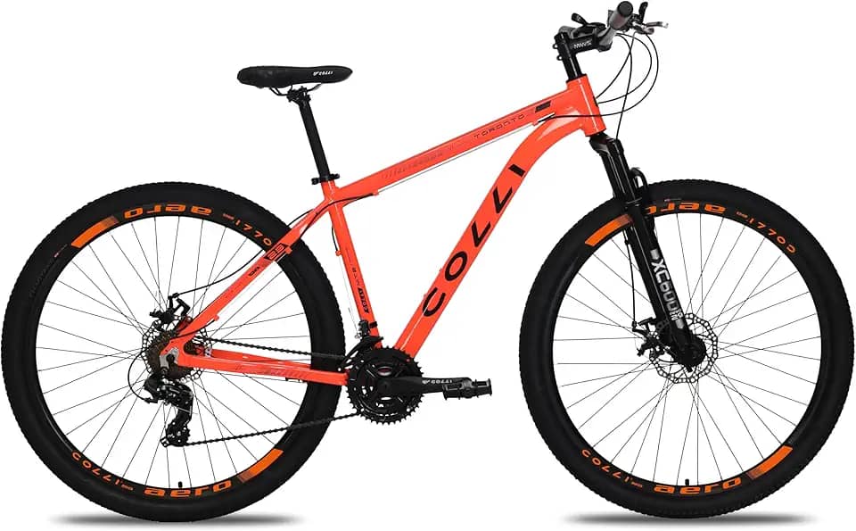 Colli Bike, Bicicleta Toronto, Aro 29 Aero, Tamanho 17, Quadro em Alumínio, 36 Raias, Freios a Disco Dianteiro e Traseiro, Kit Shimano TY300 21 Velocidades, Alavancas TX30 Shimano