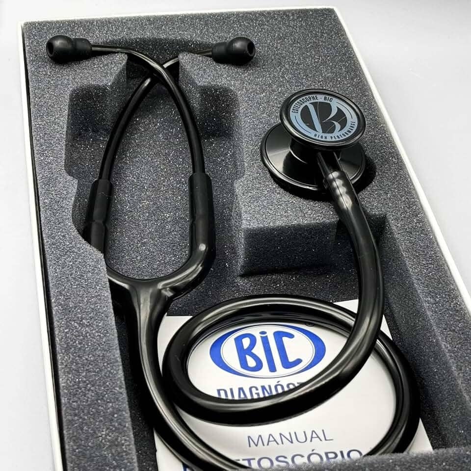 Estetoscópio Bic Eternity III Black Edition ES1507 - Excelente Ausculta - Garantia de 5 anos