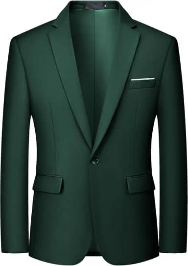 Blazer masculino de um botão, casual, cor sólida, jaqueta slim fit, leve, esportiva, blazers