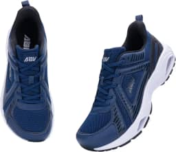 Tênis de corrida masculino atlético com bico largo, fascite plantar, suporte de arco, tênis ortopédico, tênis de caminhada, tênis sem cadarço EUA 40-13, Azul-escuro, 10 Wide