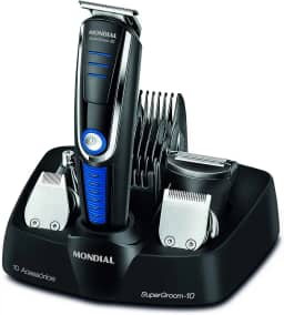 Aparador de Pelos Super Groom 10, Mondial, Preto/Azul, 6W, Bivolt - BG-03