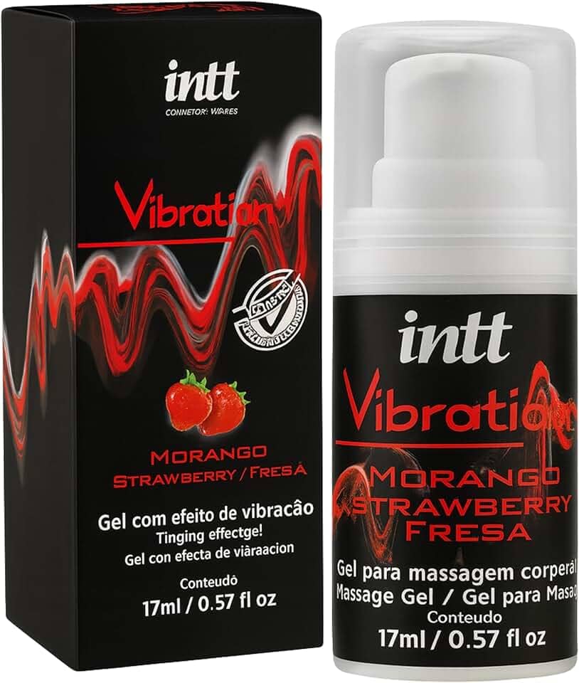 VIBRATION GEL EXCITANTE QUE VIBRA POWER EXTRA FORTE SABORES 17ML - INTT fragrancia:Morango