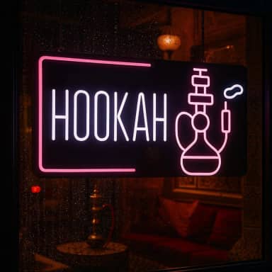 Placa de Led para Narguilé com Ícone Da-Vida Útil Estimada de 50.000 Horas, Atraia Mais Clientes!-Placa de Led Neon para Narguilé para Janela/Parede-Grande E Brilhante, Perfeita para Lo