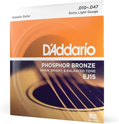 Encordoamento Para Violão Aço .010-.047 D'Addario Phosphor Bronze EJ15