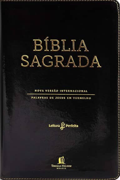 Bíblia NVI, Preto, Letras Vermelhas, Índice de Dedo