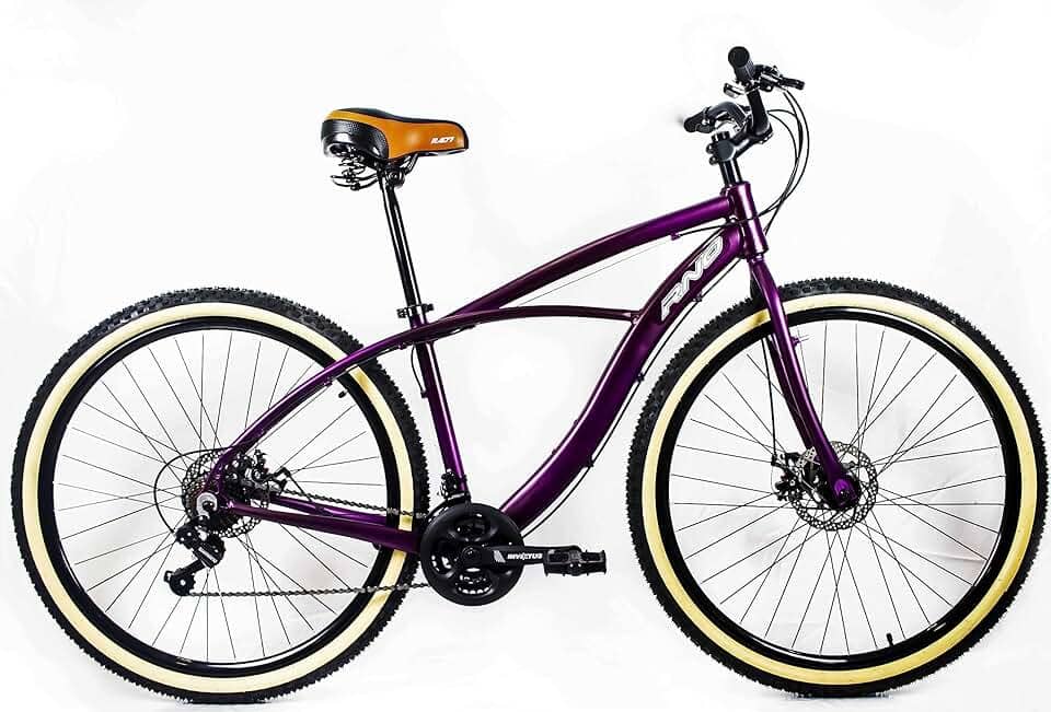 Bicicleta Rino Caiçara Aro 29 Alumínio – 21 Marchas, Suspensão 80mm, Freio a Disco, Cubo Rolamentado, Rapid Fire (Violeta, 18)