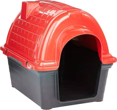 Furacão Pet Iglu Casinha de Plástico para Cães, Vermelho, 2