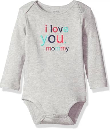 Body com slogan para bebês meninas (118g072), Love You