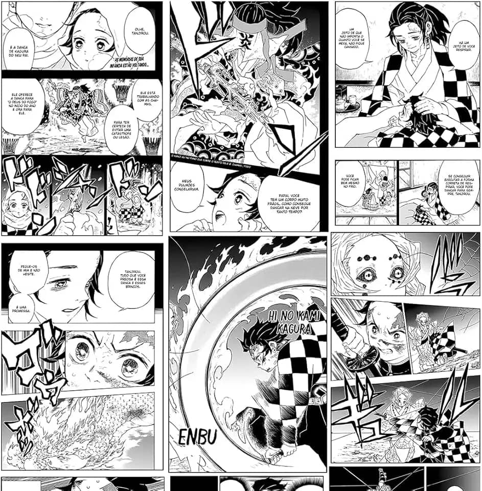 Papel de Parede Lavável Adesivo Autocolante Decoração Anime Mangá Demon Slayer 3 Metros