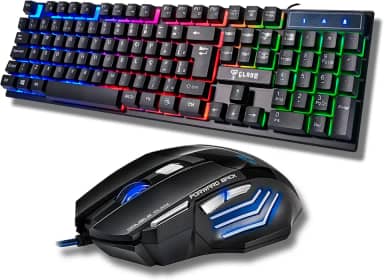 Combo Kit Teclado e Mouse Gamer MTS iluminado com LED Rainbow, Mouse Gamer 3200 DPI Ajustável, Multimídia, Teclado 104 Teclas, ABNT-2, USB Plug & Play – PC, Notebook e Setup