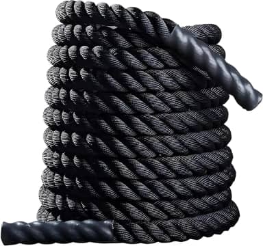 Corda Naval 10m X 10 Kg, Treinamento de Força, Pegada Emborrachada, Uso Profissional