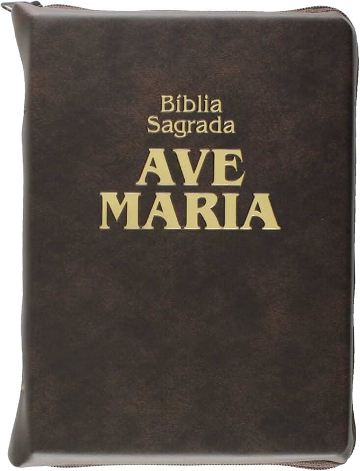 Bíblia Zíper Média Marrom