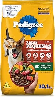 Ração Pedigree Carne e Vegetais Cães Adultos Raças Pequenas e Minis 10.1 kg