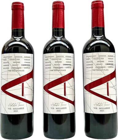 Vinho Vik A Carmenere Chileno | Kit com 3 Garrafas | Oferta