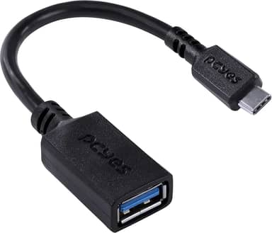 ADAPTADOR OTG TIPO C PARA USB A 3.0 PARA CELULAR SMARTPHONE 15 CM PRETO - P3AMUP-15 - PCYES