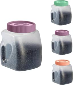 Sanremo - Baleiro Plástico de 2,2 Litros, Cor Cristal com Tampa Colorida, Linha DiaDia