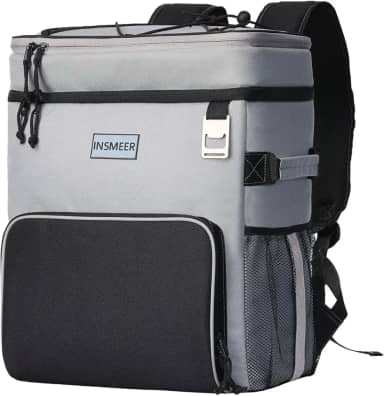 INSMEER Mochila térmica, refrigerador de praia isolado grande refrigerador de acampamento macio à prova de vazamento