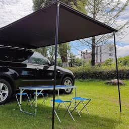 Toldos de carro à prova d'água, toldo lateral do carro, abrigo solar, toldo retrátil extensível para veículos, guarda-sol no telhado para SUV/caminhão/van, viagens de acampamento ao ar livre