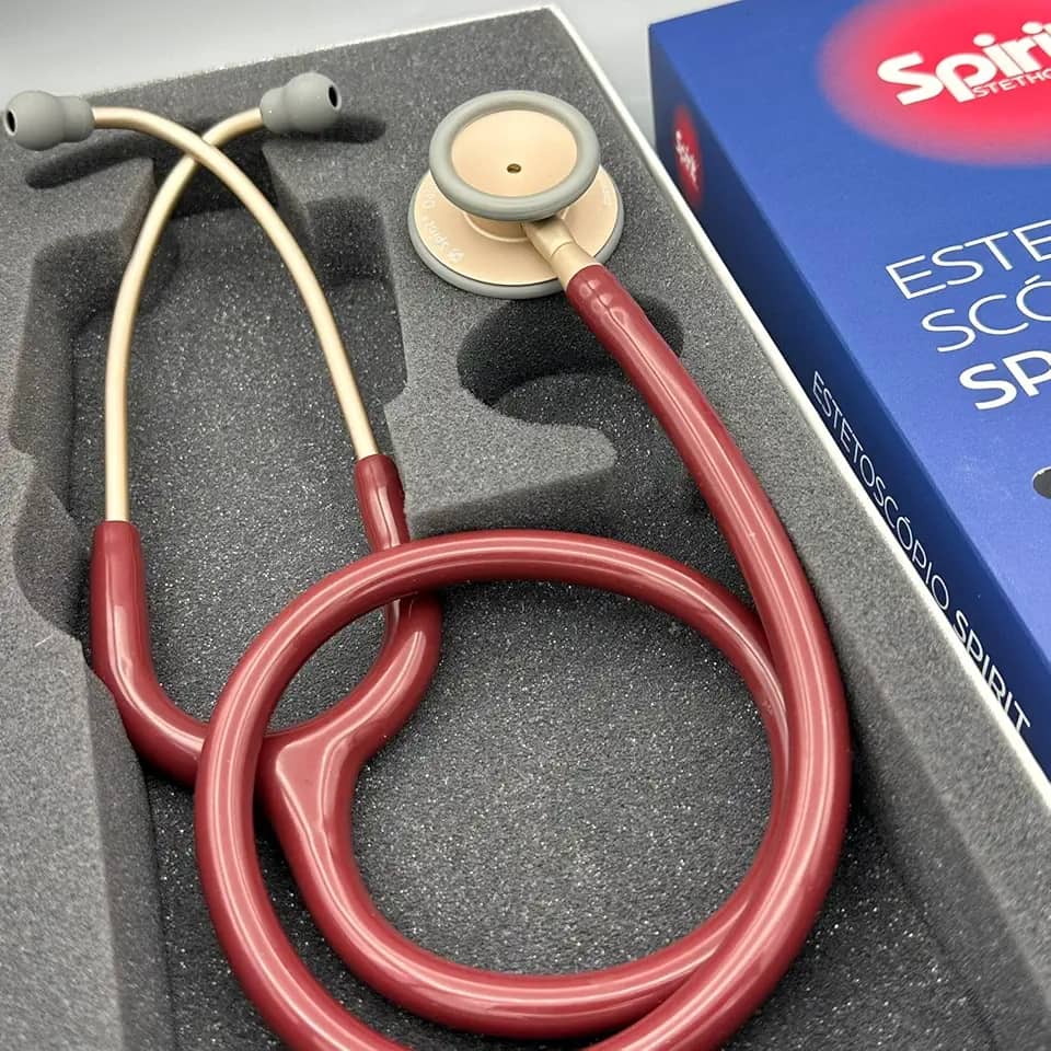 Estetoscópio Spirit MD Pro-Lite Adulto Vinho com Champanhe