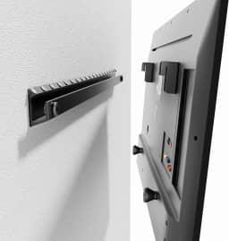 Auoace Suporte de parede para TV sem parafuso para TVs de 22 a 55 polegadas, suporte para Smart TV de drywall inclina até 5°, suporte de TVs sem pinos de perfil baixo, fácil de instalar no quarto