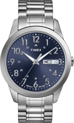 Relógio masculino Timex South Street Sport, aço inoxidável, 36 mm