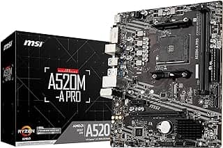 Placa Mãe MSI A520M-A PRO (AM4/2xDDR4/HDMI/DVI-D/M.2/USB 3.2)