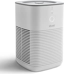 LEVOIT Purificador de ar para quarto doméstico, filtro de purificadores, limpador de quarto pequeno com esponja de fragrância para fumaça, alergias, pelos de animais de estimação, odor, removedor de