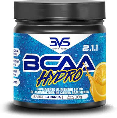 BCAA Hydro 300g | Sabor Laranja | 3VS Nutrition