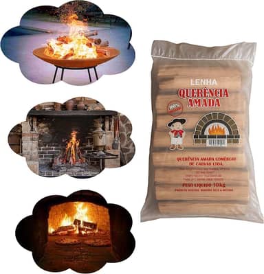 Lenhas Churrasco Forno De Pizza Fogueira Lareira 10kg