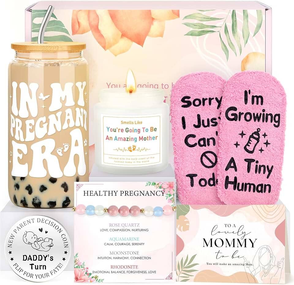 Presentes de gravidez para grávidas presentes atenciosos para novas mães cesta de presente para mãe ser presente para mulheres grávidas amigas anúncio de gravidez presentes para mãe pela primeira vez