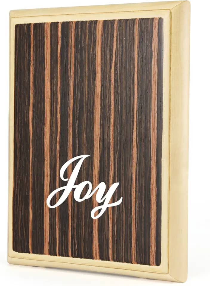 Joy Cajon Série 101 com corpo de madeira de bétula e batida de ébano com veias, mini almofada (JOY101)