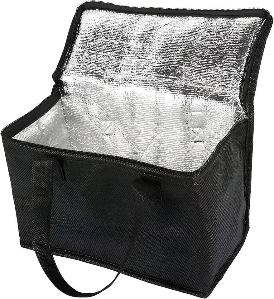 Bolsa Térmica 5L Preta com Isolamento Interno para Viagem, Praia, Camping e Passeios JustGoFit