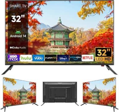 Smart Tv 32" HD | Android 14 | 2 HDMI + À Prova de Umidade | Wi-fi 100/240v