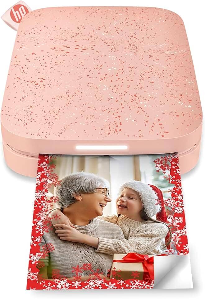 HP Sprocket — Impressora fotográfica instantânea portátil de 5 x 7,6 cm (blush) impressa imagens em papel Zink com suporte adesivo a partir do seu dispositivo iOS e Android.