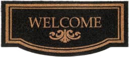 Capacho Entrada Vinil 30cm x 70cm Welcome Preto Kapazi