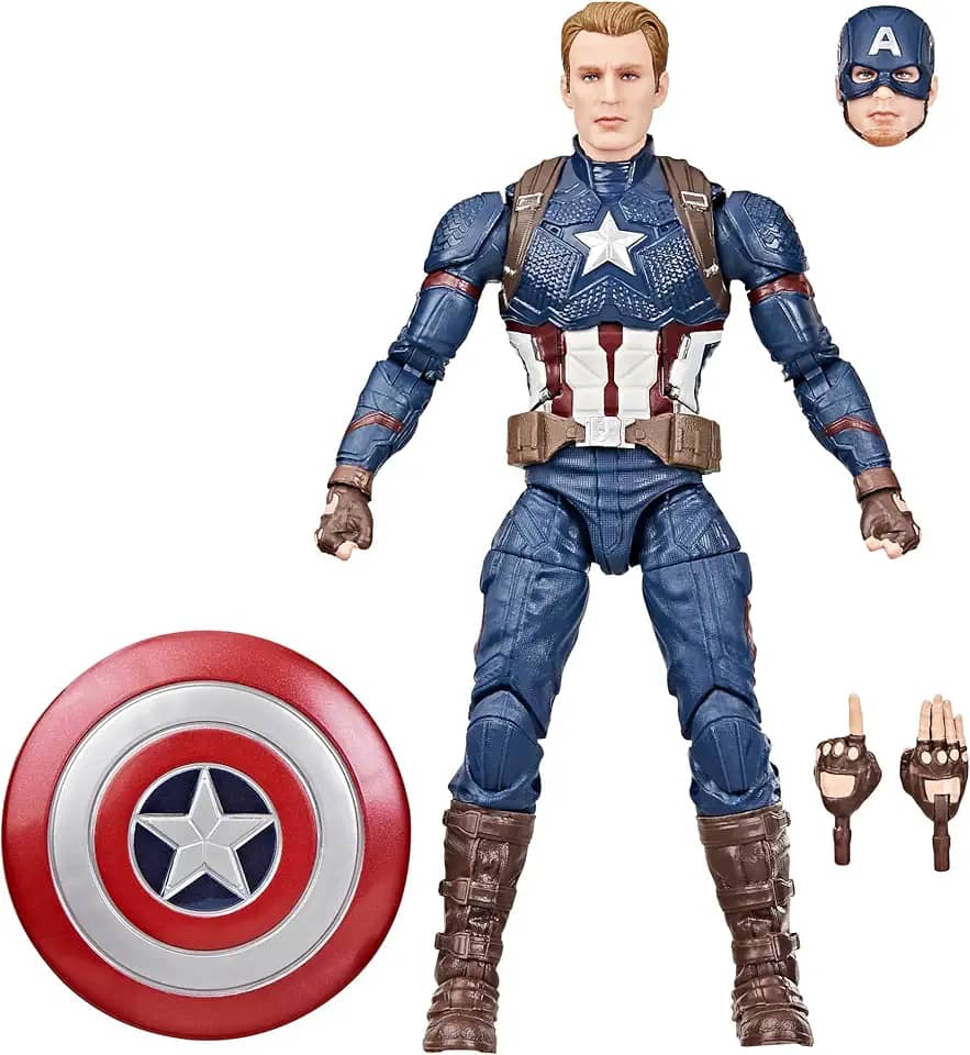 Avengers Marvel Legends Series Capitão América, Endgame figura de ação colecionável de 15 cm