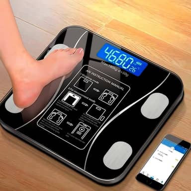 Balança Digital Bioimpedância Corporal Bluetooth Aplicativo-Ideal Para Fitness, Academia, Banheiro, Saúde E Bem Estar