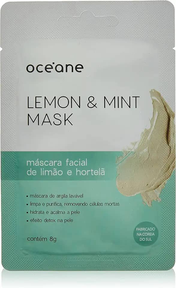 Océane - Máscara Facial Limão e Hortelã, Lemon end Mint Mask, Océane, Océane, Verde