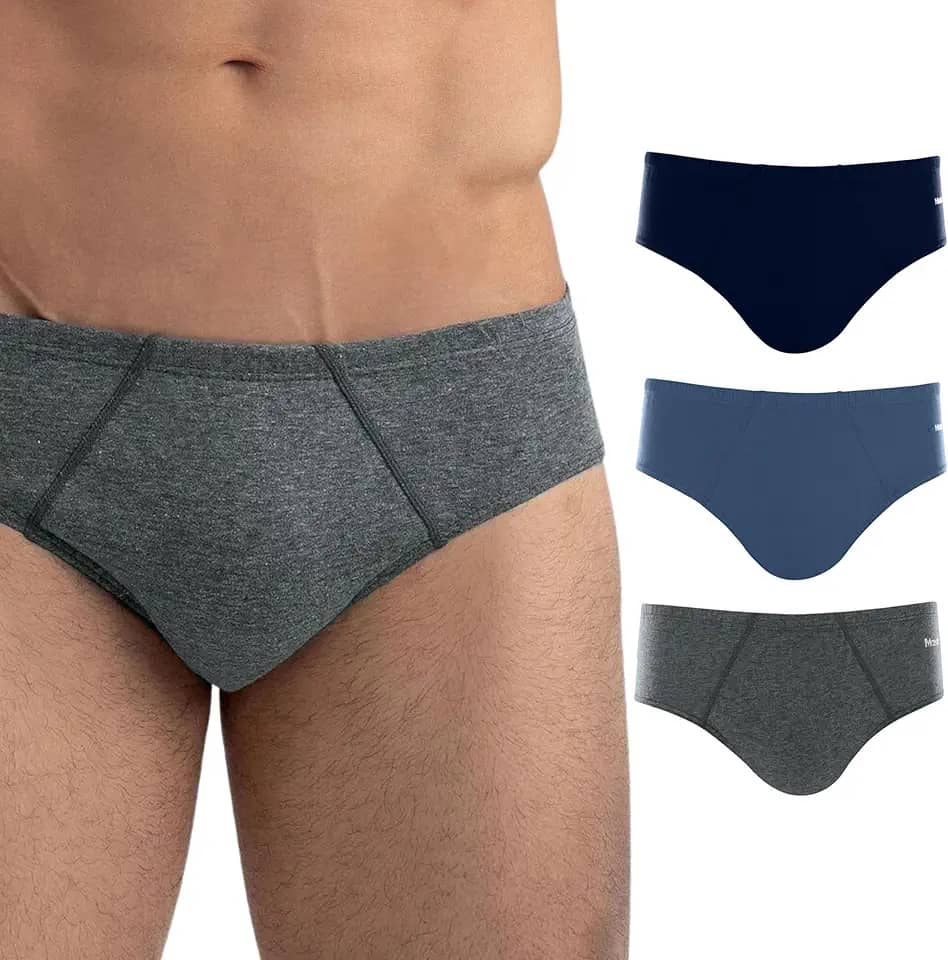 Kit 3 Cuecas Slip Mash Algodão Cotton Hipoalergênica Respirável Masculina Adulto