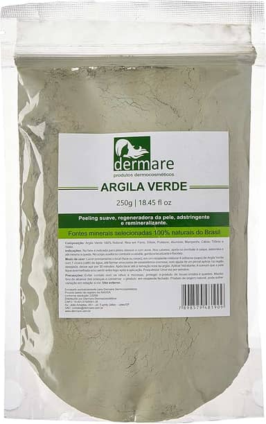 DERMARE Argila Verde Para Pele Oleosa 250G Dermare