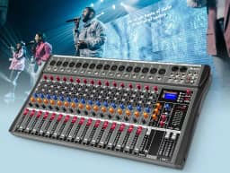 VDA216L Mixer Profissional 16 Canais para Shows ao Vivo, Karaokê - USB/Bluetooth, Efeito de Reverb, Saída de Monitoração, Controle de Som de Estúdio e Palco (Alimentação 110V/220V)