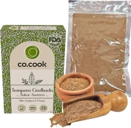 CoCook Tempero 100% Natural Grelhado Sabor America 75g Ideal para Carnes, Frango e Linguiça Churrasco Parrilla Barbecue Zero Glúten, Zero Lactose, Zero Conservantes, Zero Corantes, Zero Sódio - Rende até 30 porções