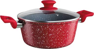 Euro Home - Caçarola 24 cm de Alumínio com Antiaderente ColorStone Volcano - ALU8655-VO